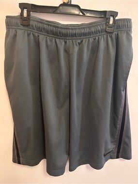 Nike Men’s Slate Gray Athletic Shorts with Side Stripe
